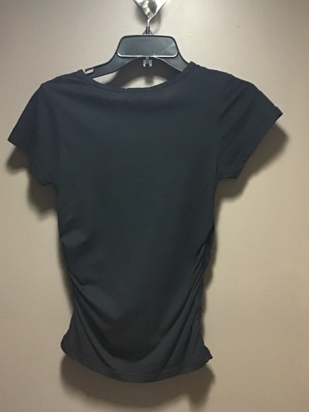LAmade Black Short-Sleeve Crewneck Top with Side Ruching - Picture 3 of 3